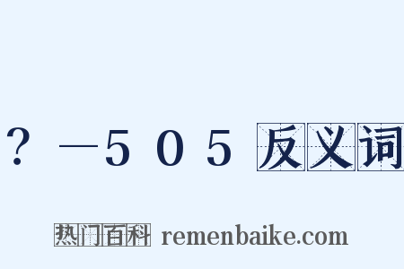 ？—505反义词是什么意思的图片